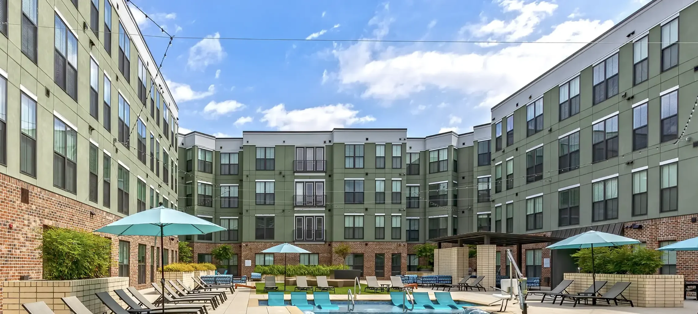 Mid-rise apartment community features 200 homes in Chattanooga, Tennessee.